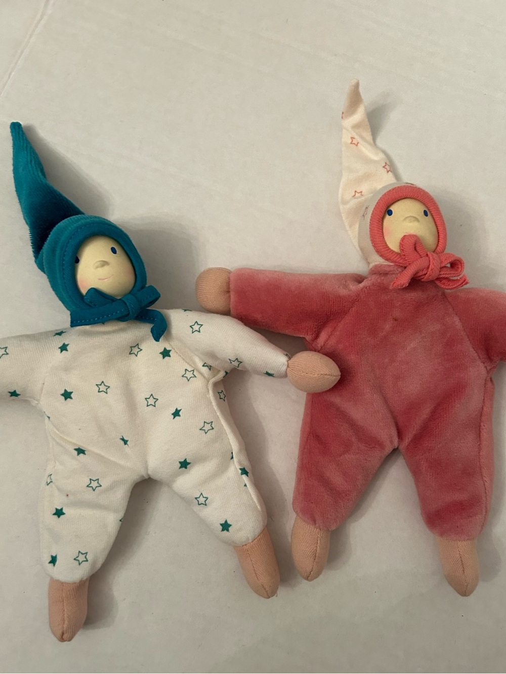 Vintage Hearthsong Plush First Baby Lovey Soft Terrycloth Dolls